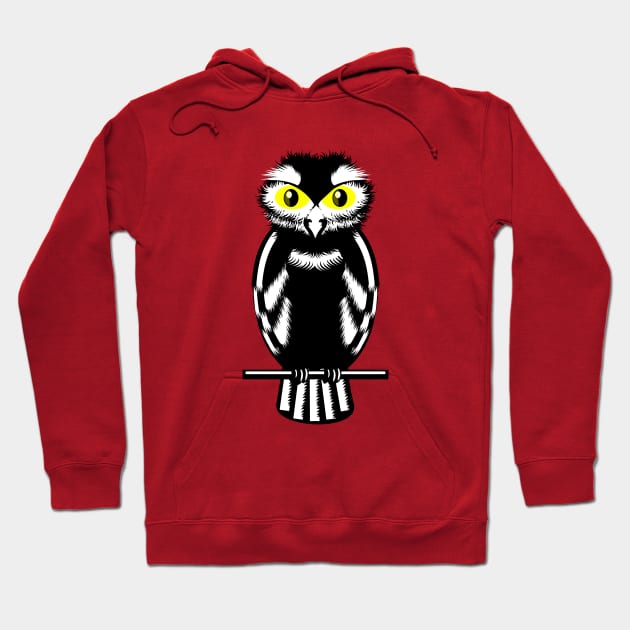 Black and White Owl Hoodie by mailboxdisco